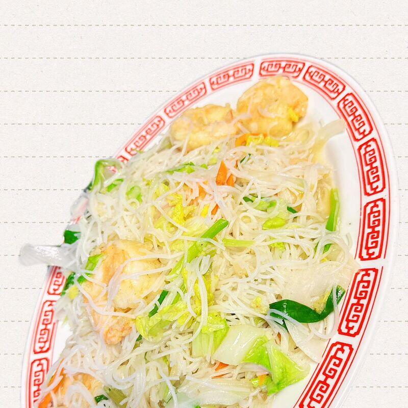 Singapore Rice Noodle w/ Shrimp