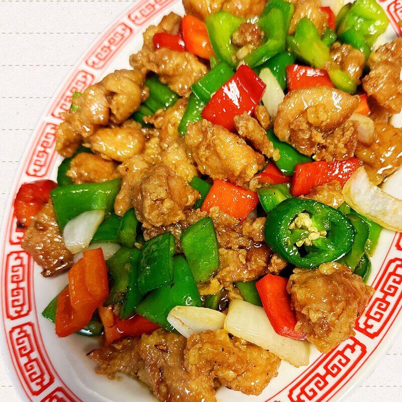 #F. Chicken with Black Pepper Sauce
