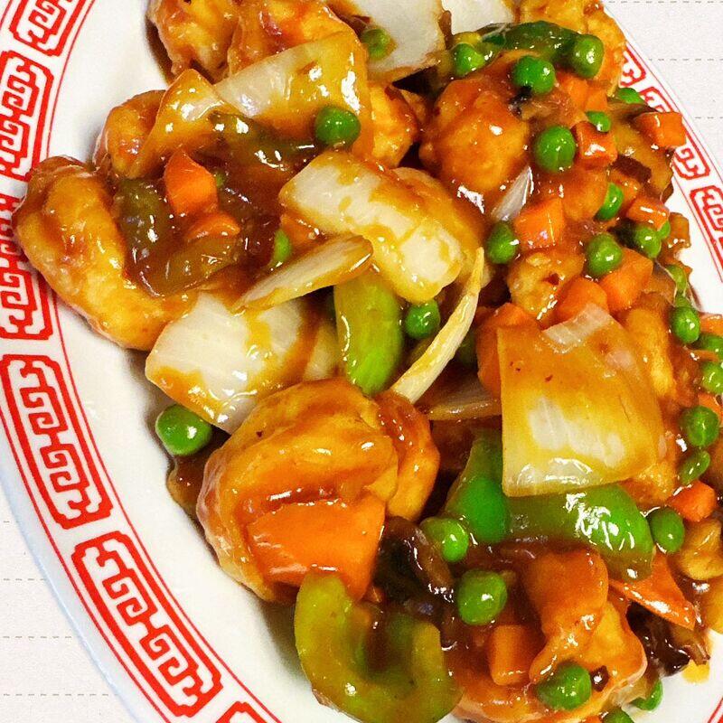S-14. SIZZLING RICE SHRIMP